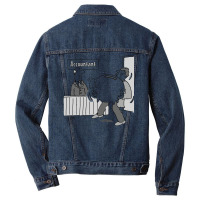 Accountant Has A Client With A Huge Piggybank Star Men Denim Jacket | Artistshot