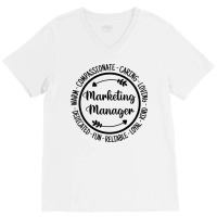 Marketing Manager Sales Management Admin Gift Yell V-neck Tee | Artistshot