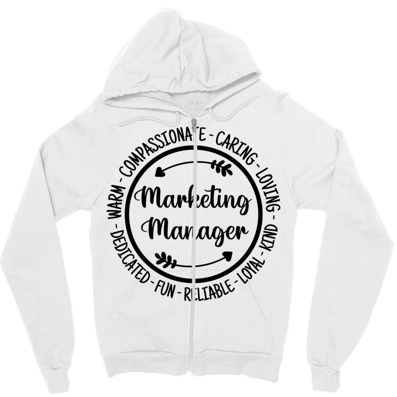 Marketing Manager Sales Management Admin Gift Yell Zipper Hoodie by peemotchalwe4 | Artistshot