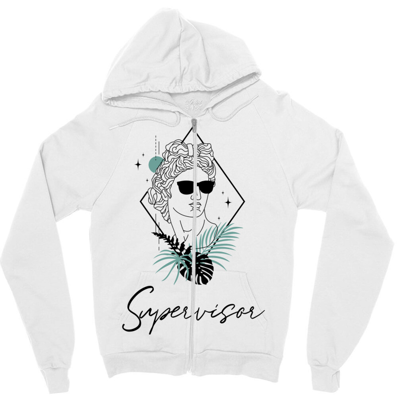 Supervisor Antique Greek God Design Zipper Hoodie by wsletiguuri | Artistshot