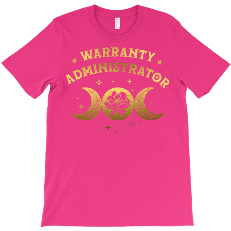 Warranty Administrator Boho Moon Wild Rose Golden T-Shirt by wsletiguuri | Artistshot