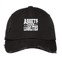 Assets Over Liabilities Green Vintage Cap | Artistshot