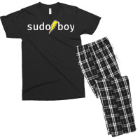 Sudo Boy A Funny Design Perfect For Unix And Linux Men's T-shirt Pajama Set | Artistshot