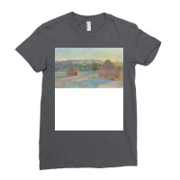 Stacks Of Wheat Claude Monet Ladies Fitted T-shirt | Artistshot