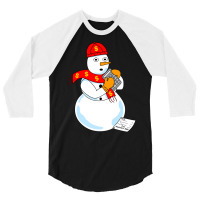 Snowman Accountant Cute 3/4 Sleeve Shirt | Artistshot