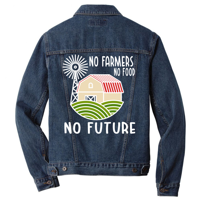 No Farmers Food Future Activist Activism For Gifts Men Denim Jacket | Artistshot