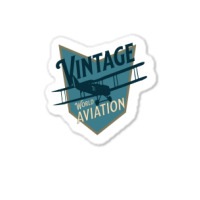 Vintage World Aviation Badge Stars Sticker | Artistshot