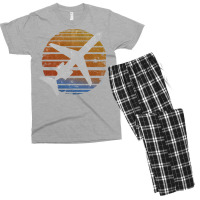 Vintage Regional Airliner Sun Nostalgia Men's T-shirt Pajama Set | Artistshot