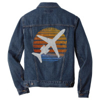 Vintage Regional Airliner Sun Nostalgia Men Denim Jacket | Artistshot