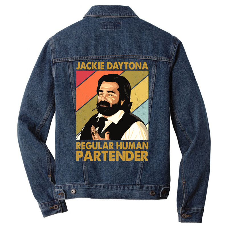 Retro Jackie Daytona Regular Human Partender Gift Men Denim Jacket by sporewashory | Artistshot