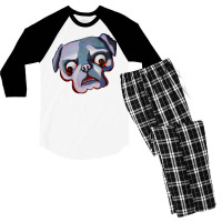 Pugzuzu   Horror Pug! Men's 3/4 Sleeve Pajama Set | Artistshot