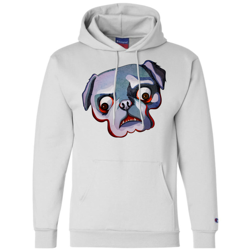 Pugzuzu   Horror Pug! Champion Hoodie | Artistshot