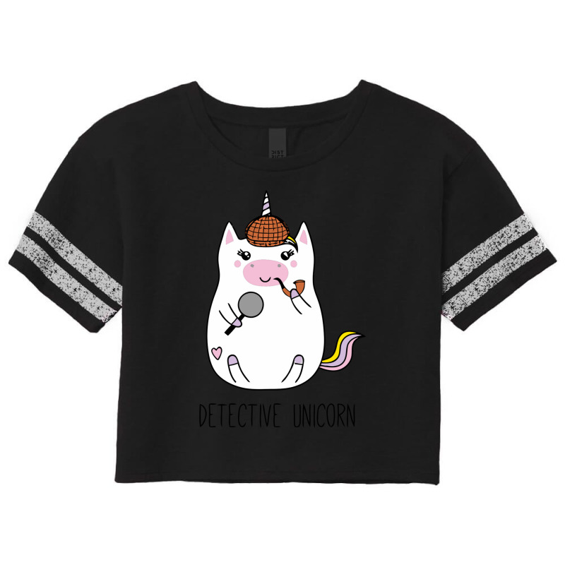 Detective Unicorn Scorecard Crop Tee by figuraart | Artistshot