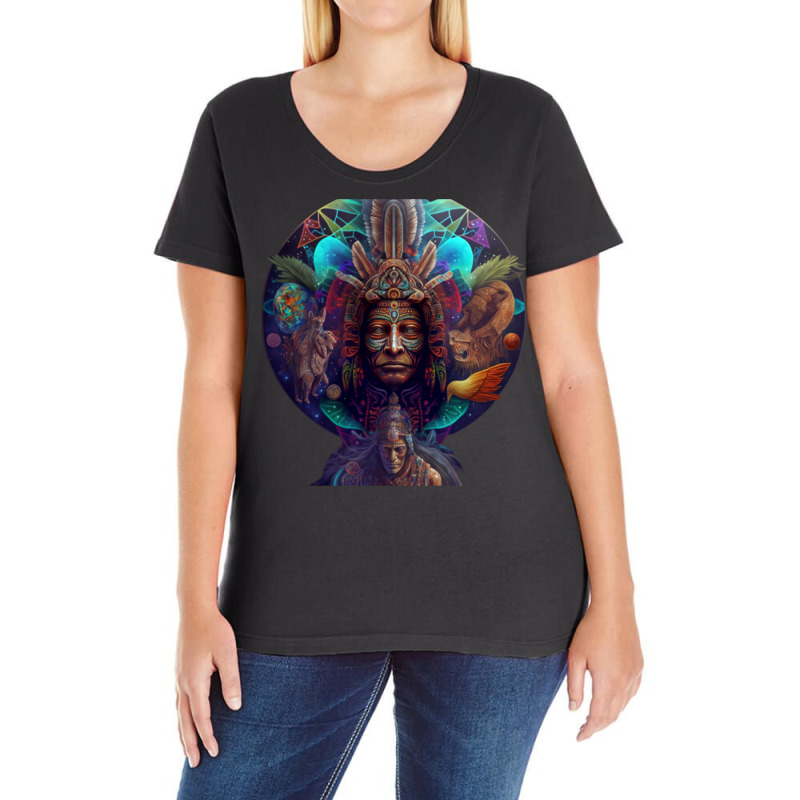 Tribal  Shamanic Visions Ladies Curvy T-Shirt by koglerbrowyk | Artistshot