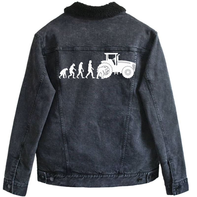 Agricultural Machine Mechanic Evolution Tractor Gi Unisex Sherpa-lined Denim Jacket | Artistshot