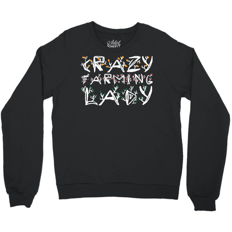 Crazy Farming Lady Cool Crewneck Sweatshirt | Artistshot