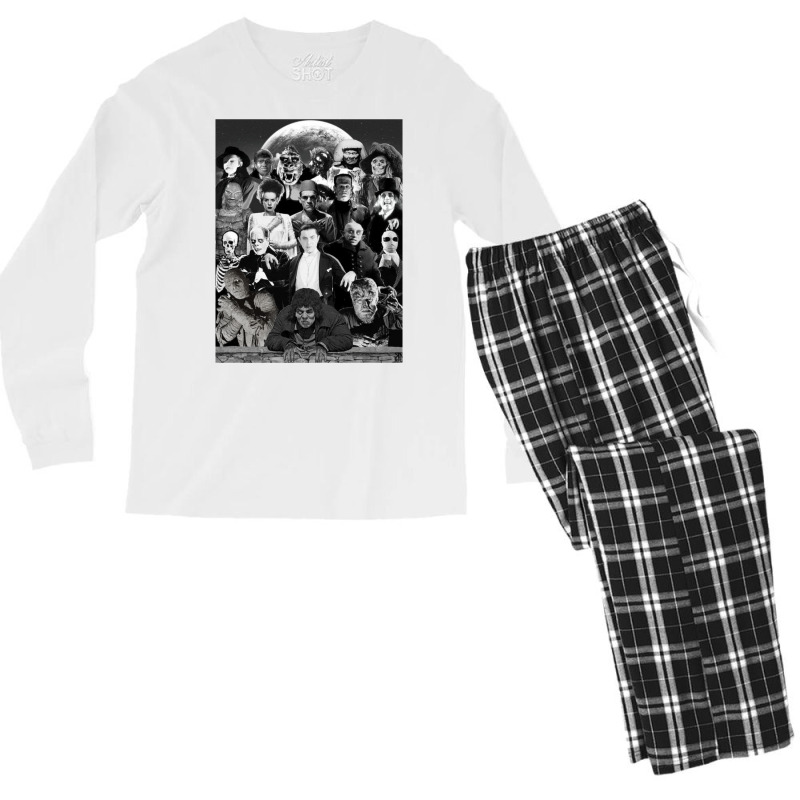 Classic Horror Monsters Men's Long Sleeve Pajama Set by gouselauckt | Artistshot