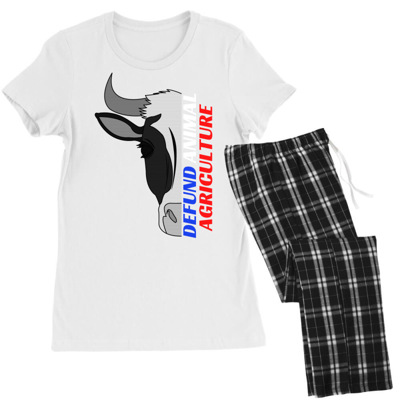 Defund Animal Agriculture Go Vegan Humor Women's Pajamas Set by rabissonjib1 | Artistshot