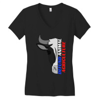 Defund Animal Agriculture Go Vegan Humor Women's V-neck T-shirt | Artistshot