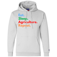 Eat Sleep Agriculture Repeat Red Champion Hoodie | Artistshot