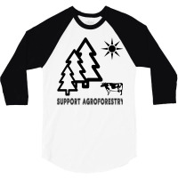 Support Agroforestry Aesthetic 3/4 Sleeve Shirt | Artistshot