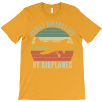 Easily Distracted By Airplanes Humor T-shirt | Artistshot