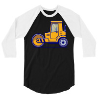 Tractor Vehicle Cartoon Illustration Girl 3/4 Sleeve Shirt | Artistshot