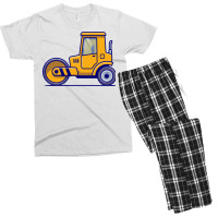 Tractor Vehicle Cartoon Illustration Girl Men's T-shirt Pajama Set | Artistshot