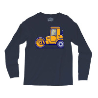 Tractor Vehicle Cartoon Illustration Girl Long Sleeve Shirts | Artistshot