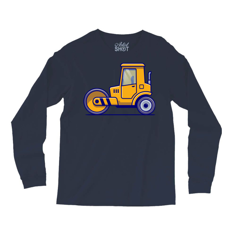 Tractor Vehicle Cartoon Illustration Girl Long Sleeve Shirts by lodenbuduanf | Artistshot