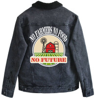 No Farmers Food Future Activist Activism For Gifts Unisex Sherpa-lined Denim Jacket | Artistshot