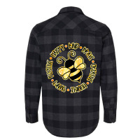 Bee Happy Kind Brave Humble Smart Positive Bumbleb Flannel Shirt | Artistshot