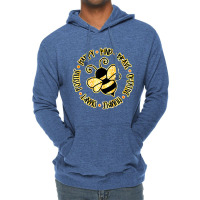 Bee Happy Kind Brave Humble Smart Positive Bumbleb Lightweight Hoodie | Artistshot