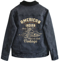 American Legendary Motorcycles Indian Chief Classi Unisex Sherpa-lined Denim Jacket | Artistshot