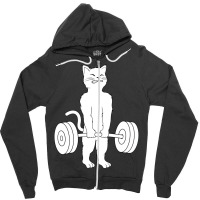 Cat Deadlift Hoodie   Powerlifting Kitty Sweater, Zipper Hoodie | Artistshot