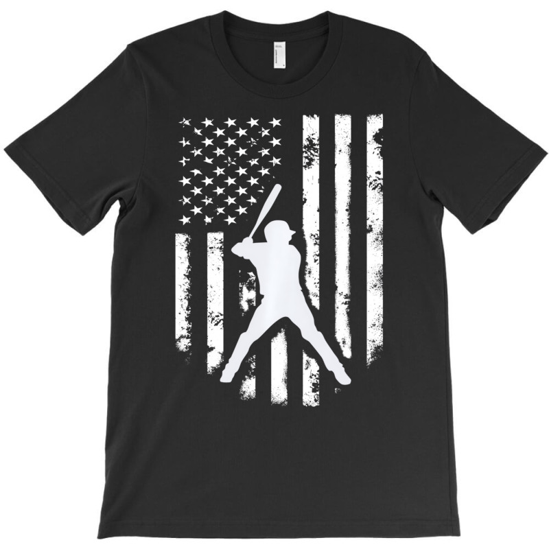 American Usa Flag Baseball Hoodie Distressed Hoode T-shirt | Artistshot