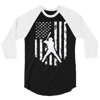 American Usa Flag Baseball Hoodie Distressed Hoode 3/4 Sleeve Shirt | Artistshot