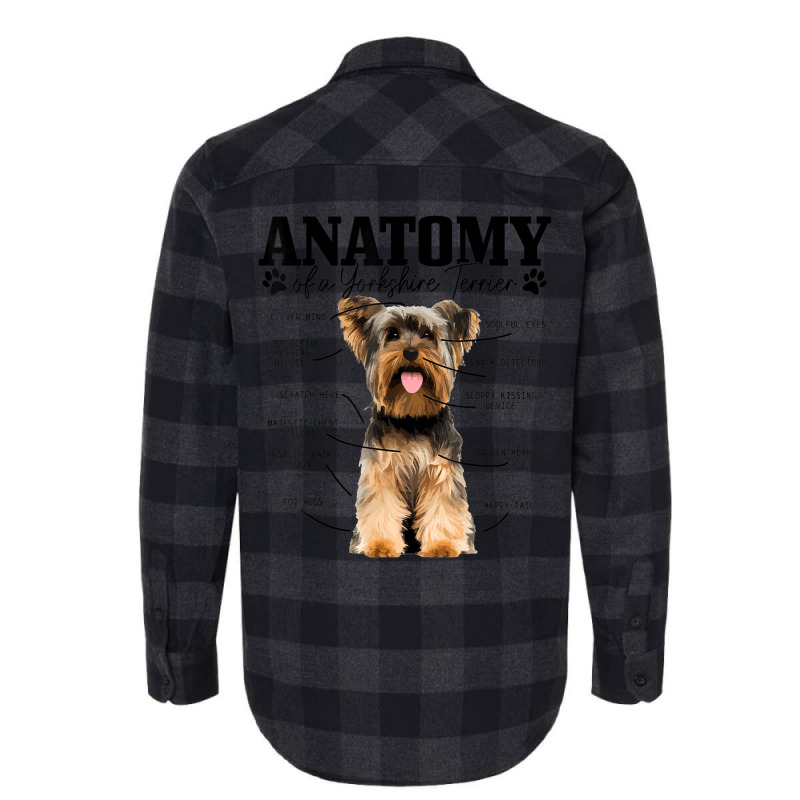 Anatomy Of A Yorkshire Terrier Funny Cute Dog York Flannel Shirt by marva | Artistshot