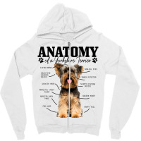 Anatomy Of A Yorkshire Terrier Funny Cute Dog York Zipper Hoodie | Artistshot