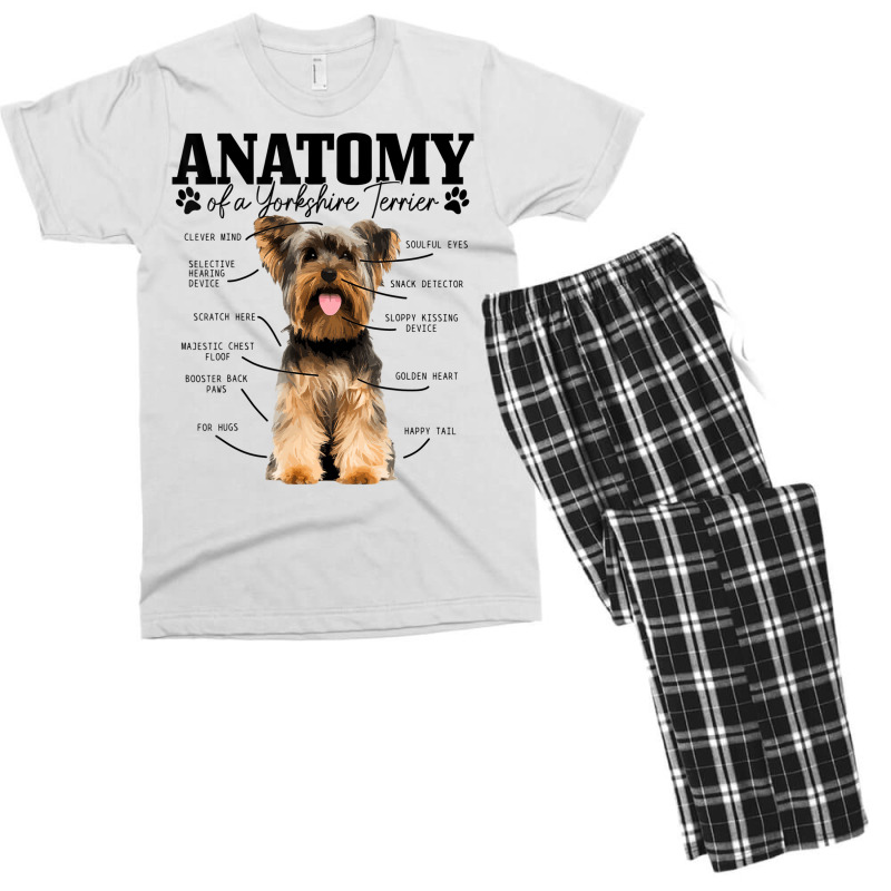 Anatomy Of A Yorkshire Terrier Funny Cute Dog York Men's T-shirt Pajama Set by marva | Artistshot