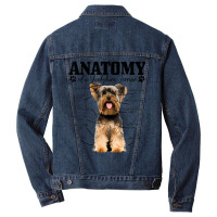 Anatomy Of A Yorkshire Terrier Funny Cute Dog York Men Denim Jacket | Artistshot