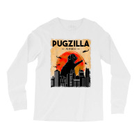 Funny Pug Dog Pugzilla Christmas Gifts For Pug Lov Long Sleeve Shirts | Artistshot