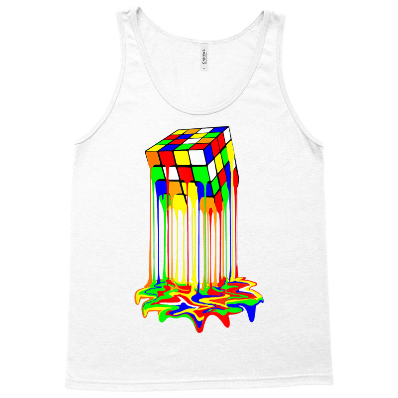 Awesome Graphic Melting Rubik Rubix Rubics Cube T Tank Top by likensjaymie | Artistshot