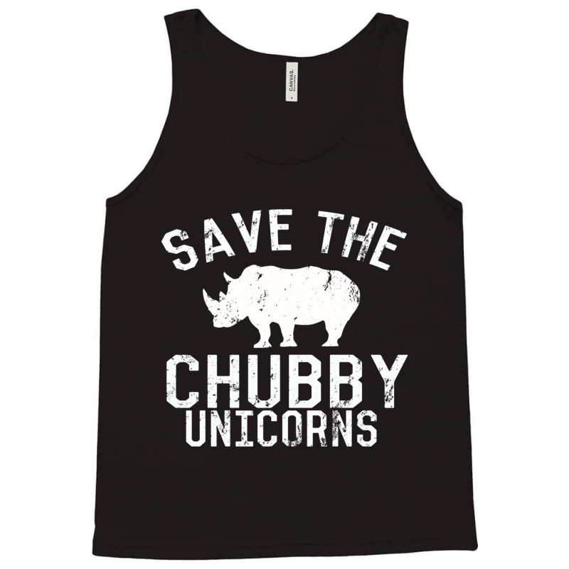 Funny Save The Chubby Unicorns Fat Rhino Hoodie Tank Top by onofre | Artistshot