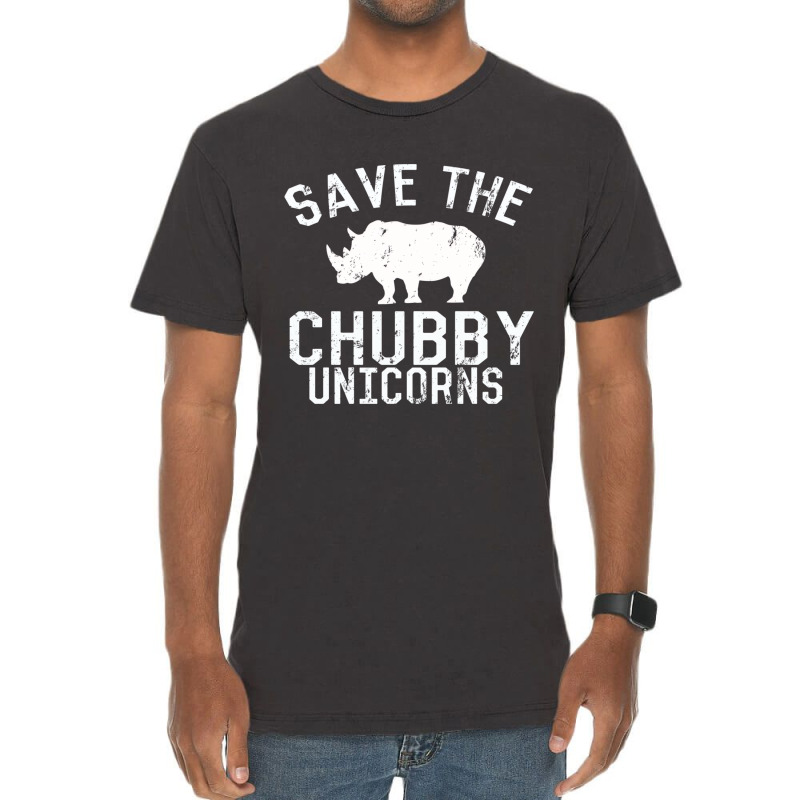 Funny Save The Chubby Unicorns Fat Rhino Hoodie Vintage T-Shirt by onofre | Artistshot