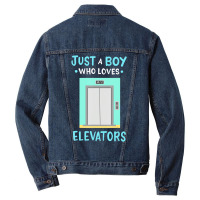 Elevator Just A Boy Who Loves Elevators T Shirt Men Denim Jacket | Artistshot