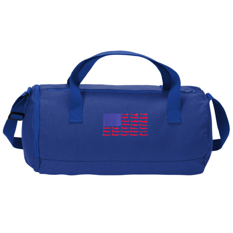 Fishing American Flag Duffel Bag | Artistshot