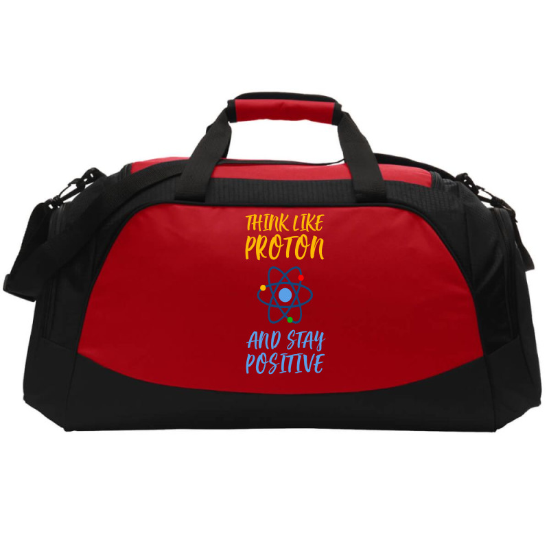 Think Like Proton And Stay Positive Active Duffel | Artistshot