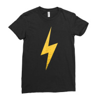 Minimalistic Design With Lightning Bolt Grunge T S Ladies Fitted T-shirt | Artistshot