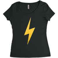 Minimalistic Design With Lightning Bolt Grunge T S Women's Triblend Scoop T-shirt | Artistshot